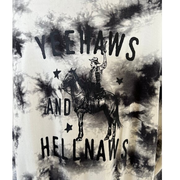 (Up)Cycled ee:some Black Marbled Long Sleeve Sweatshirt - Picture 2 of 4